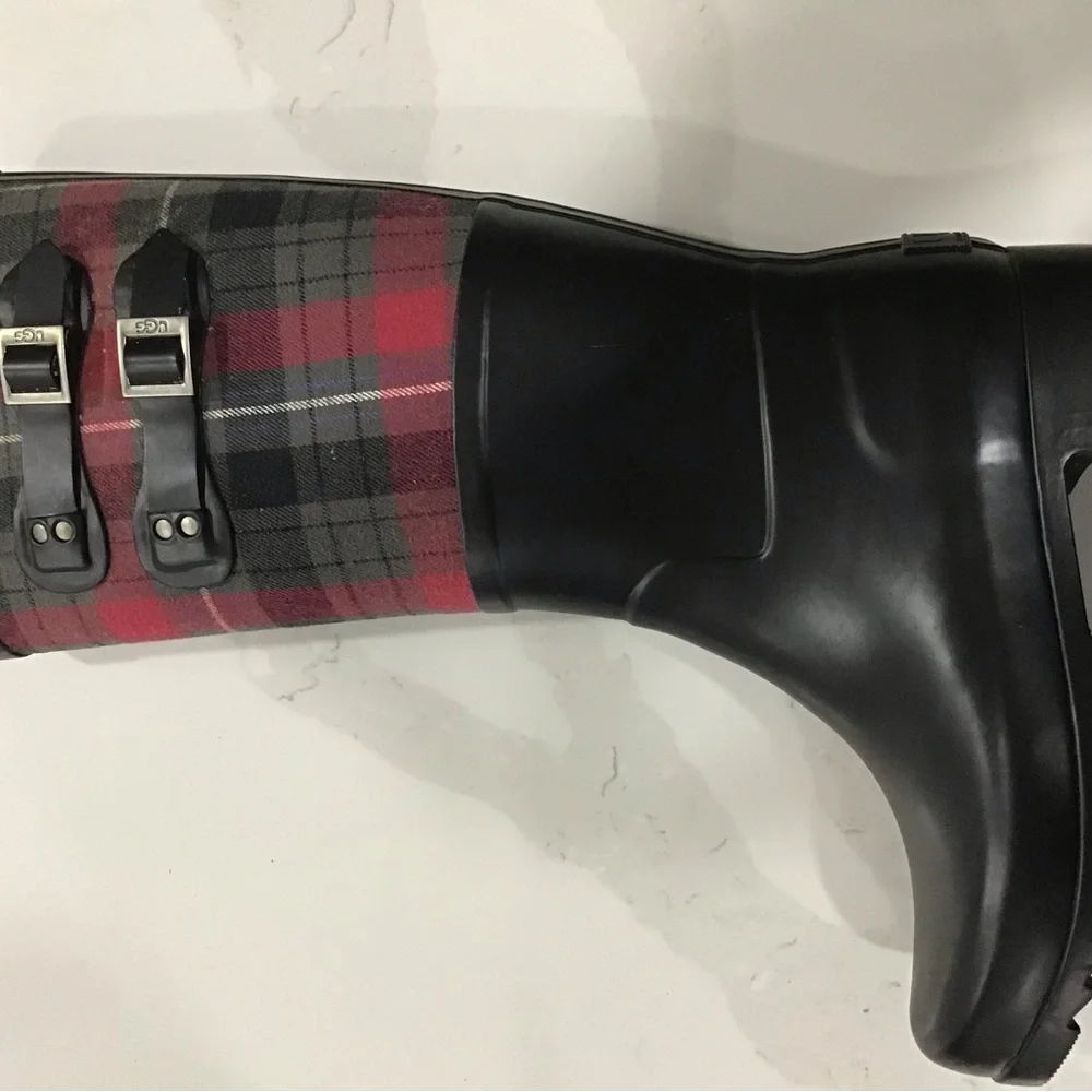 UGG Plaid Rain Boots sz. 9 - Picture 4 of 7